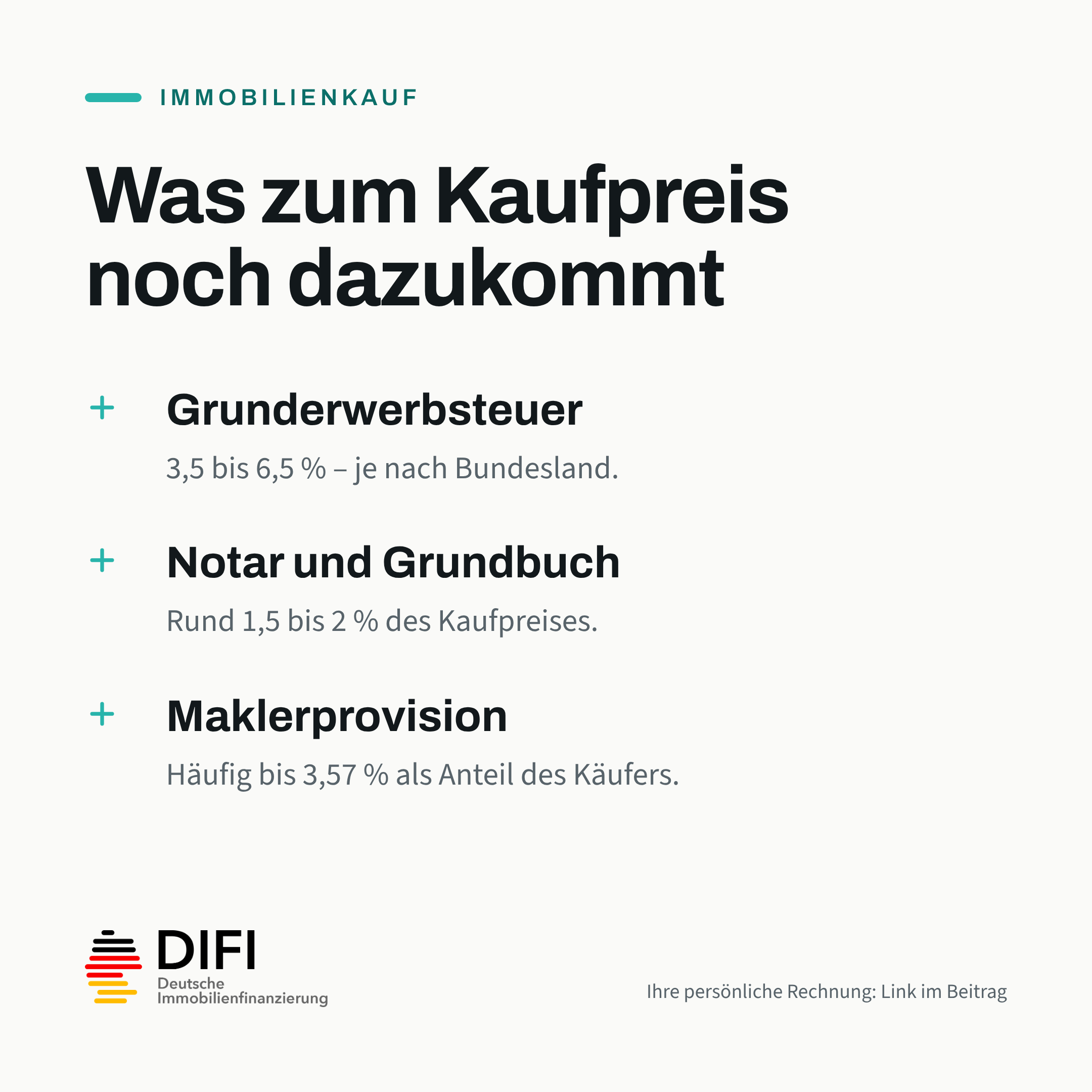 Kachel Kaufnebenkosten